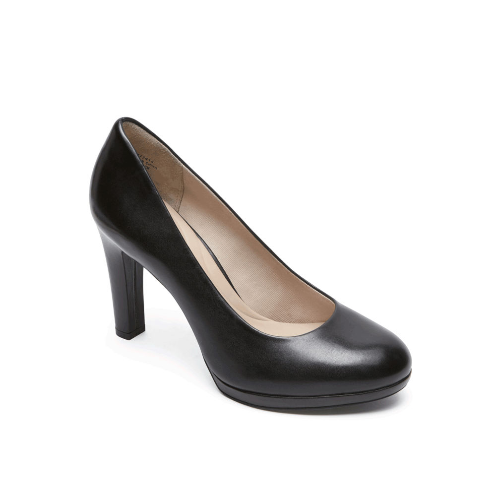 Rockport Heels For Womens Black - Seven to 7 Ally Plain - BE7839165